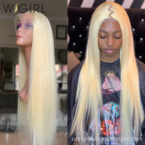 13x4 Pre Plucked Lace Wig Human Hair, Full Blonde 613 Human Hair Wig For Black Women